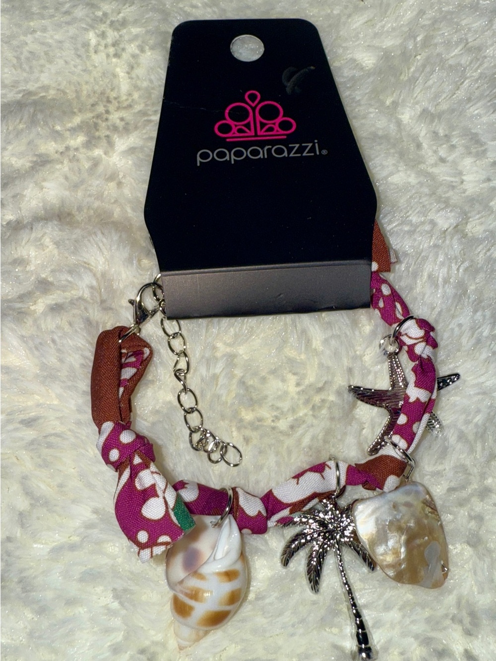 Paparazzi Pink & Brown Beach Charm Bracelet